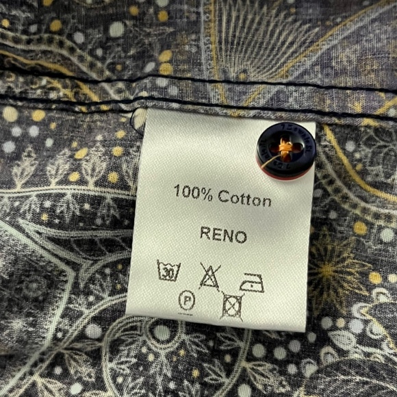 7 Downie St. Men's Shirt Size 8 Large Multi Color London Couture - Picture 3 of 9